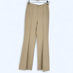 Vintage 1974 Koret of California Tan Textured Knit Flare Leg Pants Waist 24